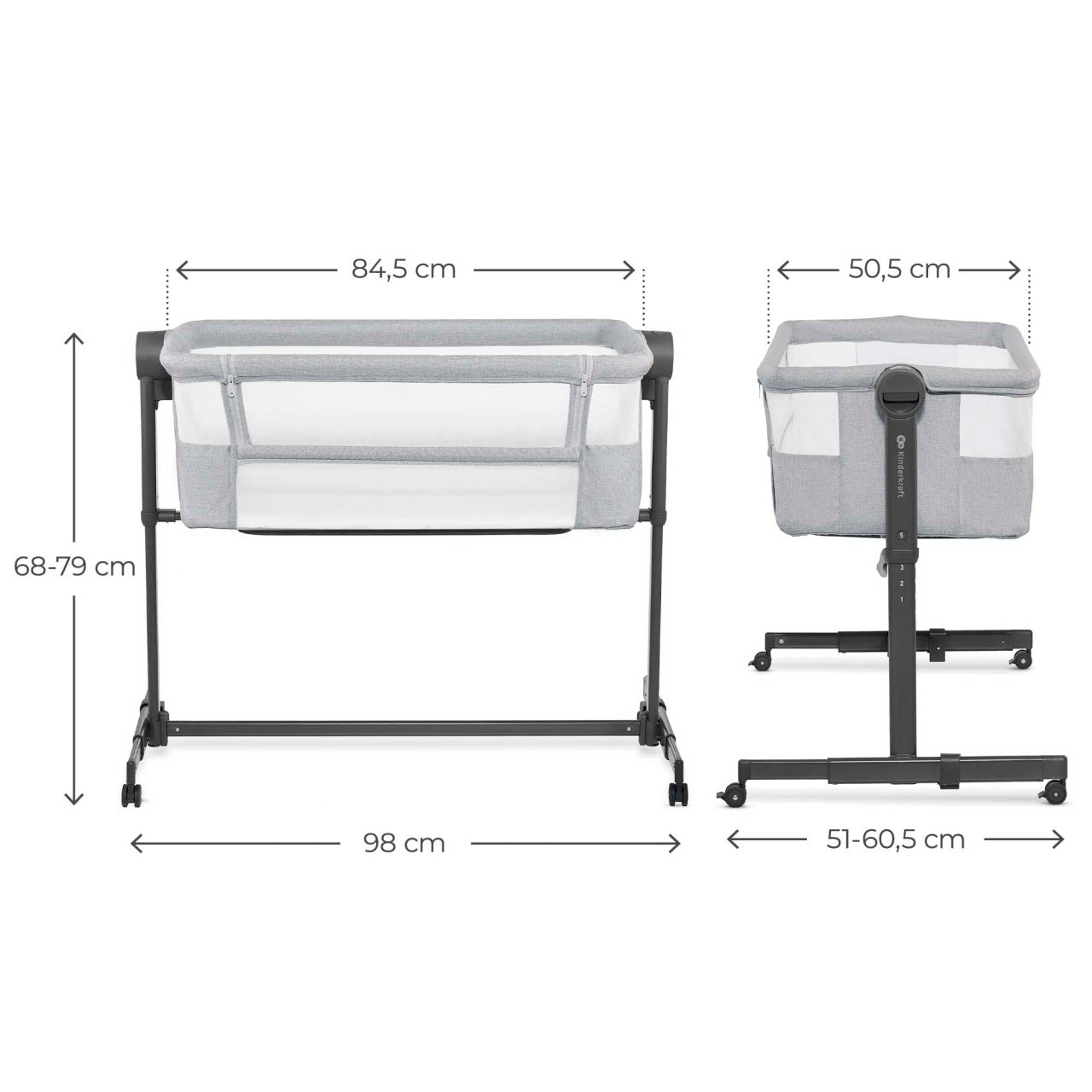 KINDERKRAFT KOLEVKA 2U1 NESTEE UP 2 GREY
