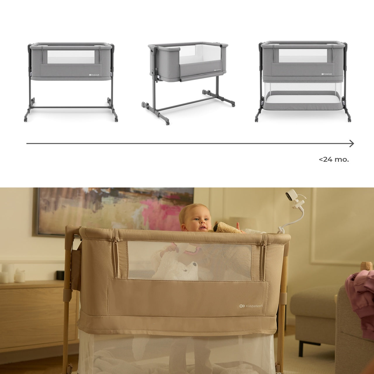 KINDERKRAFT KOLEVKA NESTE GROW 2 DARK GREY