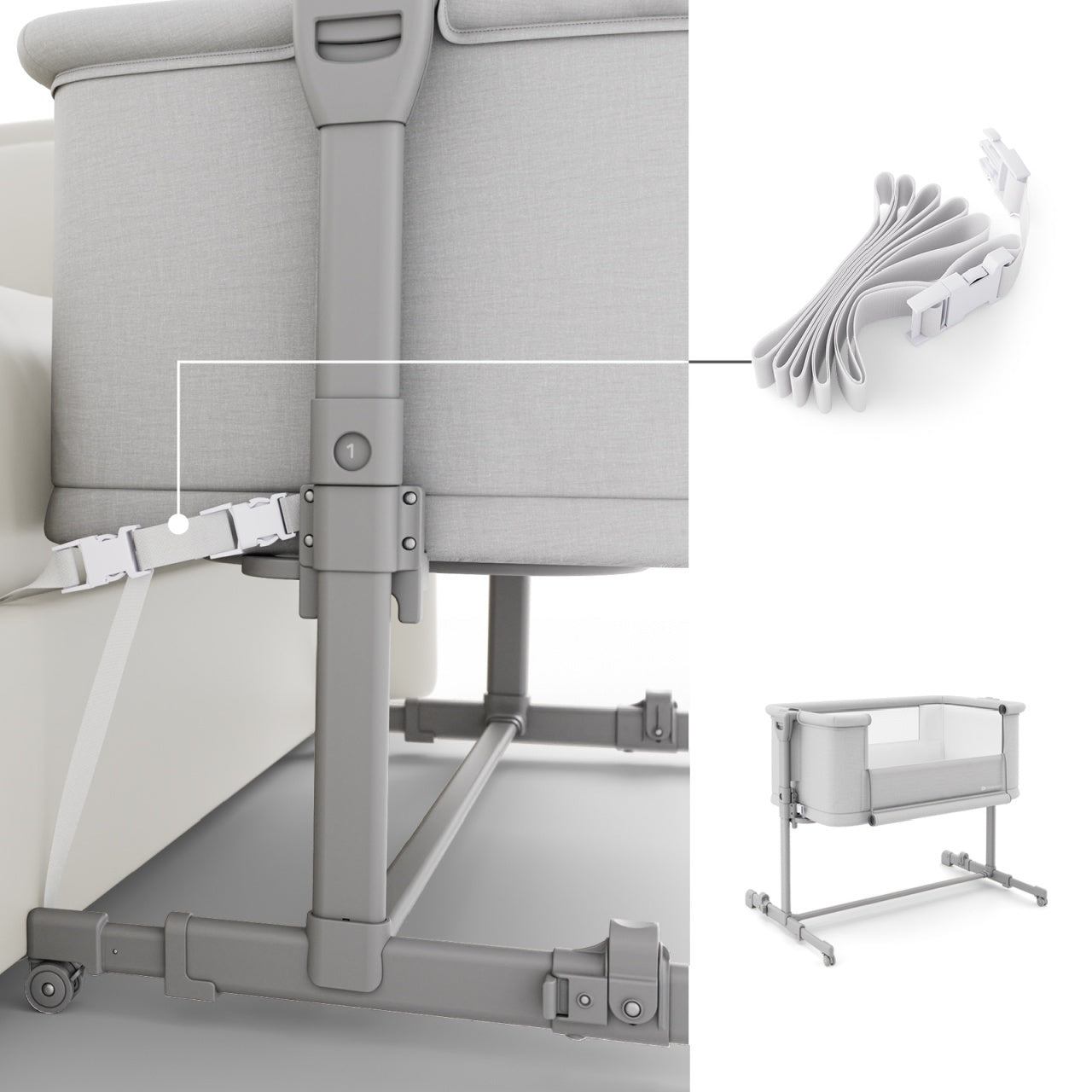KINDERKRAFT KOLEVKA NESTE GROW 2 LIGHT GREY