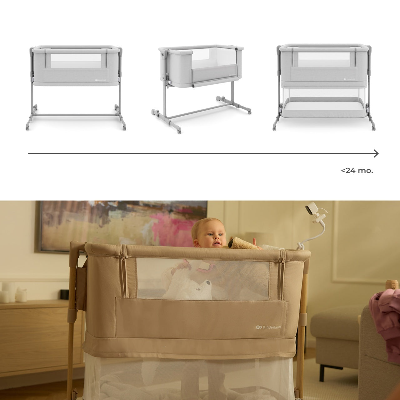 KINDERKRAFT KOLEVKA NESTE GROW 2 LIGHT GREY
