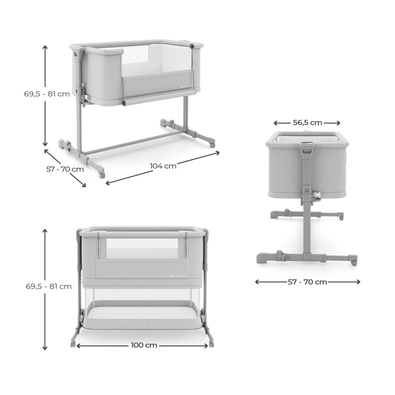 KINDERKRAFT KOLEVKA NESTE GROW 2 LIGHT GREY
