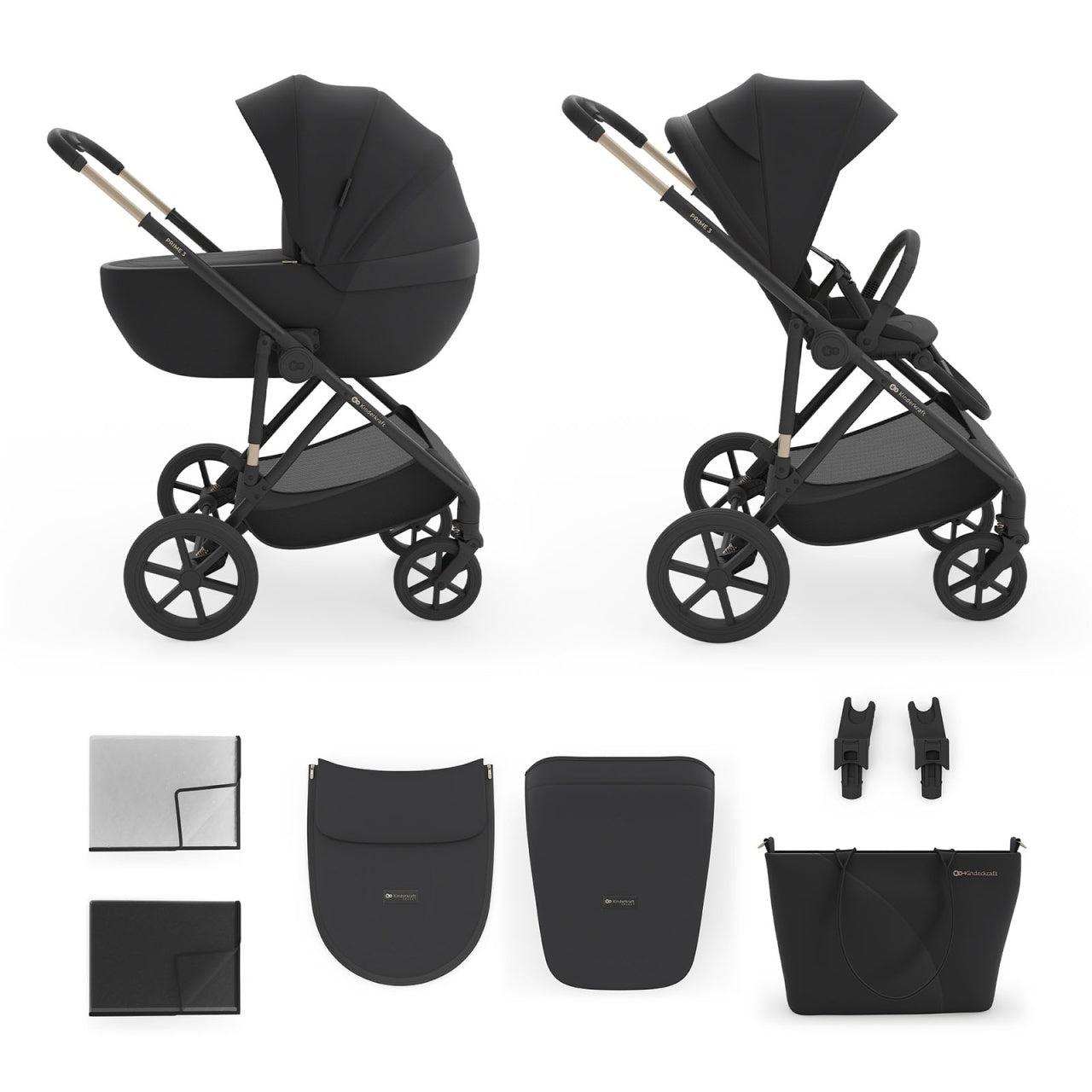 KINDERKRAFT KOLICA 2U1 PRIME 3 BLACK