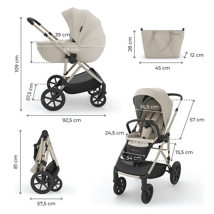 KINDERKRAFT KOLICA 3U1 PRIME 3 BEIGE