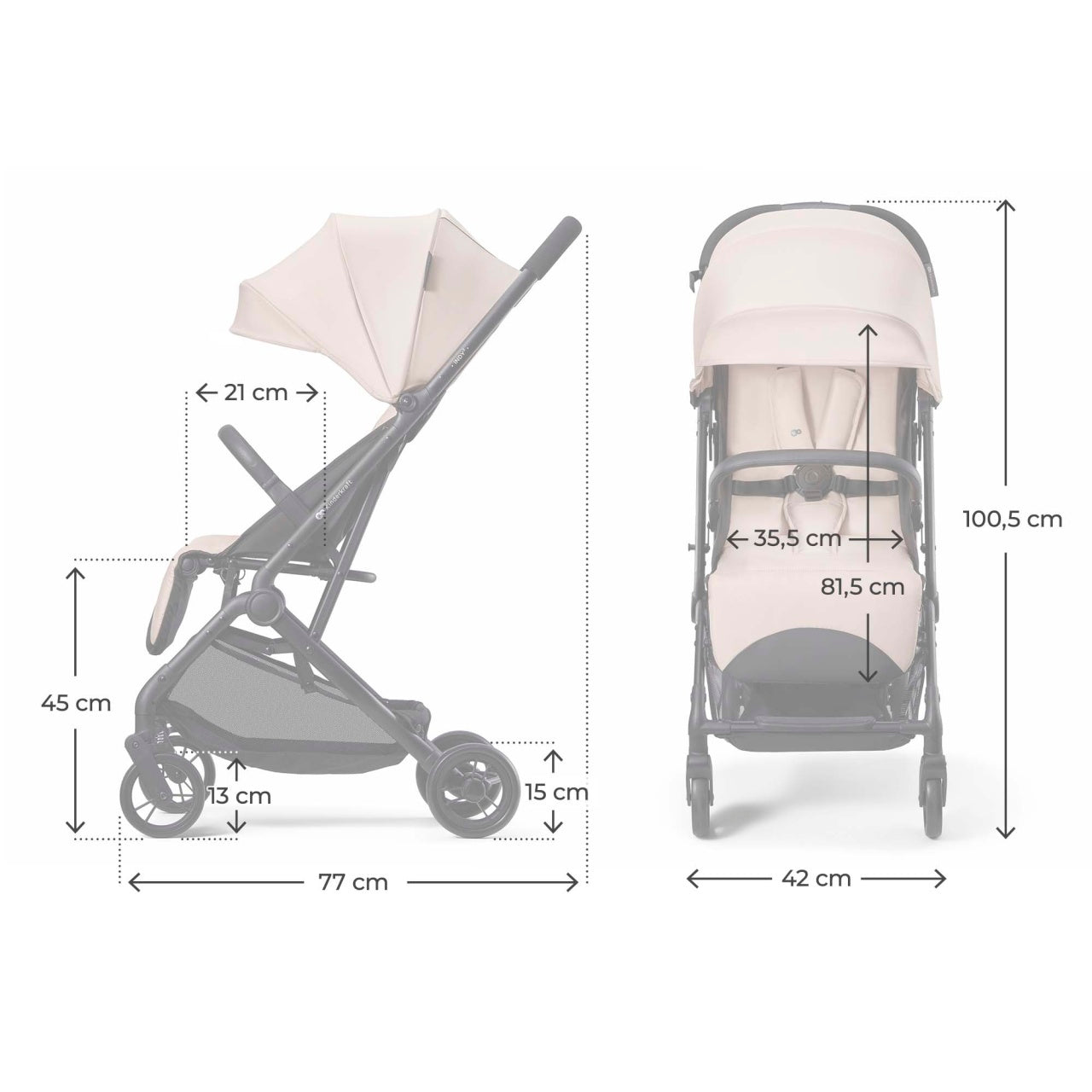 KINDERKRAFT KOLICA INDY 3 BEIGE