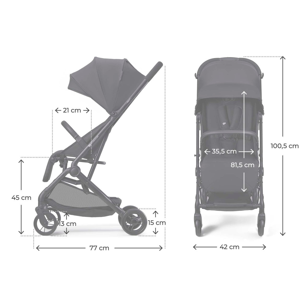 KINDERKRAFT KOLICA INDY 3 COAL BLACK