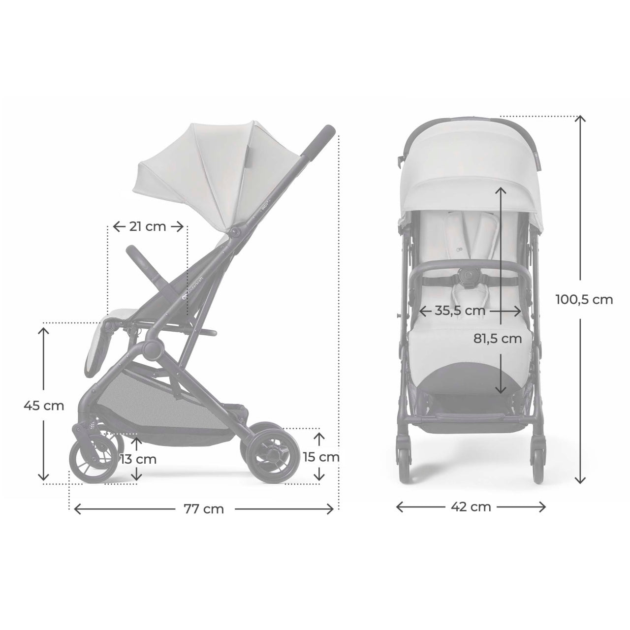 KINDERKRAFT KOLICA INDY 3 URBAN GREY
