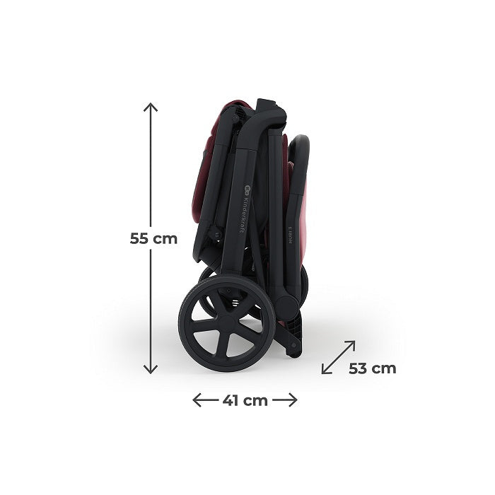 Kinderkraft kolica NUBI 3 DARK RUBY