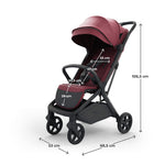 Kinderkraft kolica NUBI 3 DARK RUBY