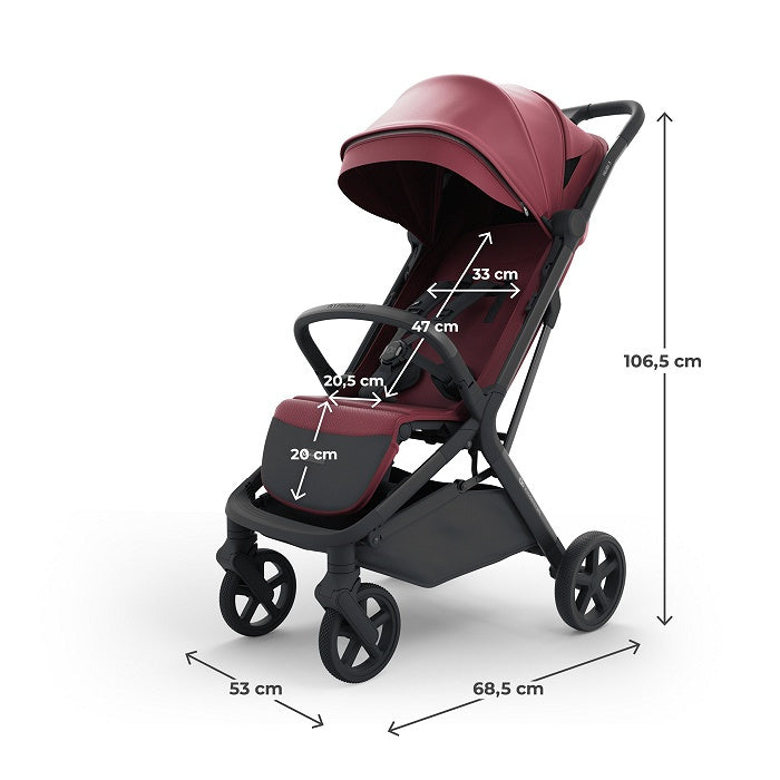 Kinderkraft kolica NUBI 3 DARK RUBY