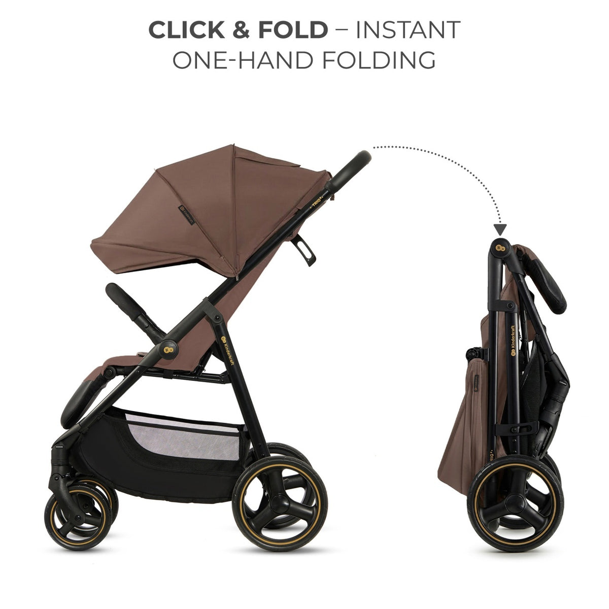 KINDERKRAFT KOLICA TRIG 3 GRANITE BROWN