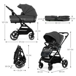 KINDERKRAFT KOLICA YOXI 2u1 MOONLIGHT GREY