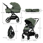 KINDERKRAFT KOLICA YOXI 2u1 MYSTIC GREEN
