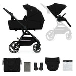 KINDERKRAFT KOLICA YOXI 2u1 PURE BLACK