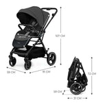 KINDERKRAFT KOLICA YOXI MOONLIGHT GREY
