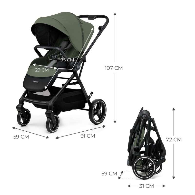 KINDERKRAFT KOLICA YOXI MYSTIC GREEN