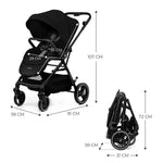 KINDERKRAFT KOLICA YOXI PURE BLACK
