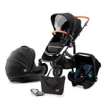 KINDERKRAFT KOLICA ZA BEBE 3U1 PRIME MINK PRO BLACK