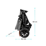 KINDERKRAFT KOLICA ZA BEBE 3U1 PRIME MINK PRO BLACK