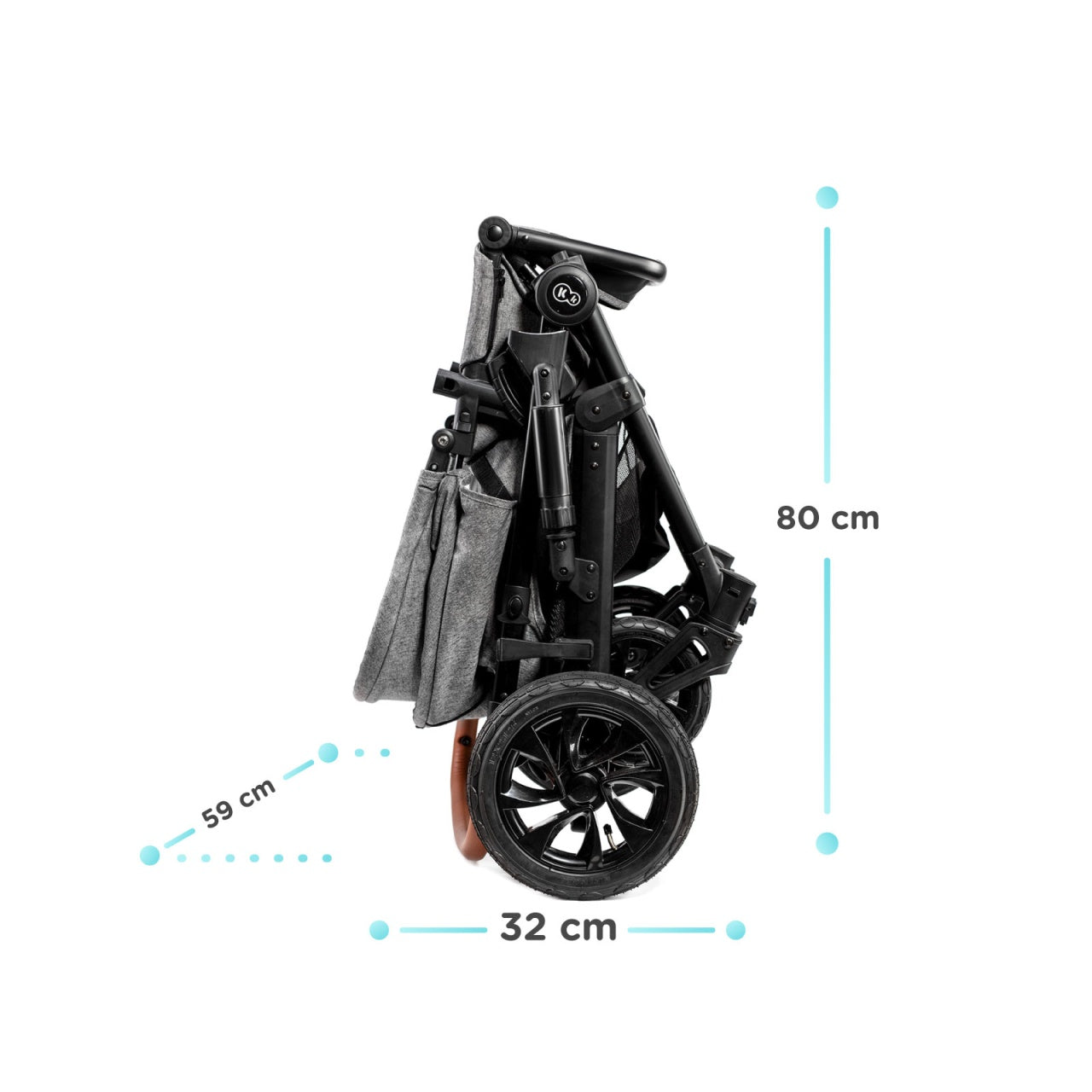 KINDERKRAFT KOLICA ZA BEBE 3U1 PRIME MINK PRO BLACK