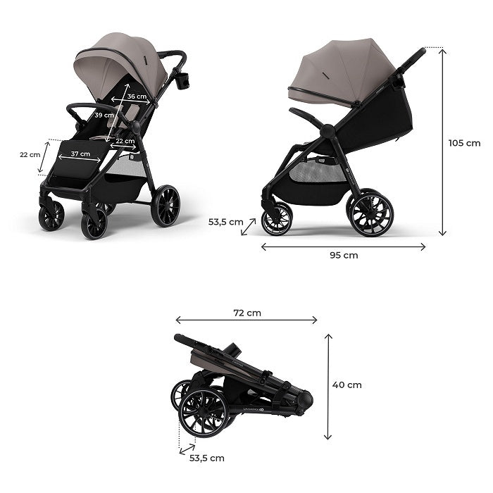 KINDERKRAFT KOLICA ZA BEBE GRANDE 2 BEIGE