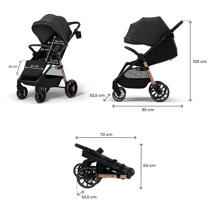 KINDERKRAFT KOLICA ZA BEBE GRANDE 2 BLACK