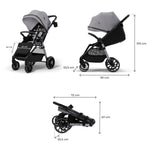 KINDERKRAFT KOLICA ZA BEBE GRANDE 2 GRAY
