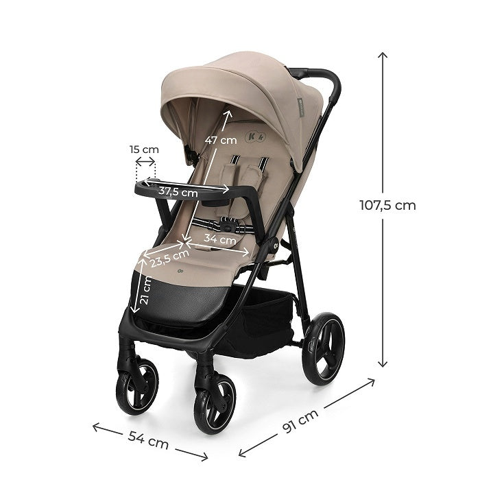 KINDERKRAFT KOLICA ZA BEBE SA TACNOM TRIG 3 BEIGE