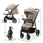 KINDERKRAFT KOLICA ZA BEBE SA TACNOM TRIG 3 BEIGE
