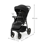 KINDERKRAFT KOLICA ZA BEBE SA TACNOM TRIG 3 BLACK