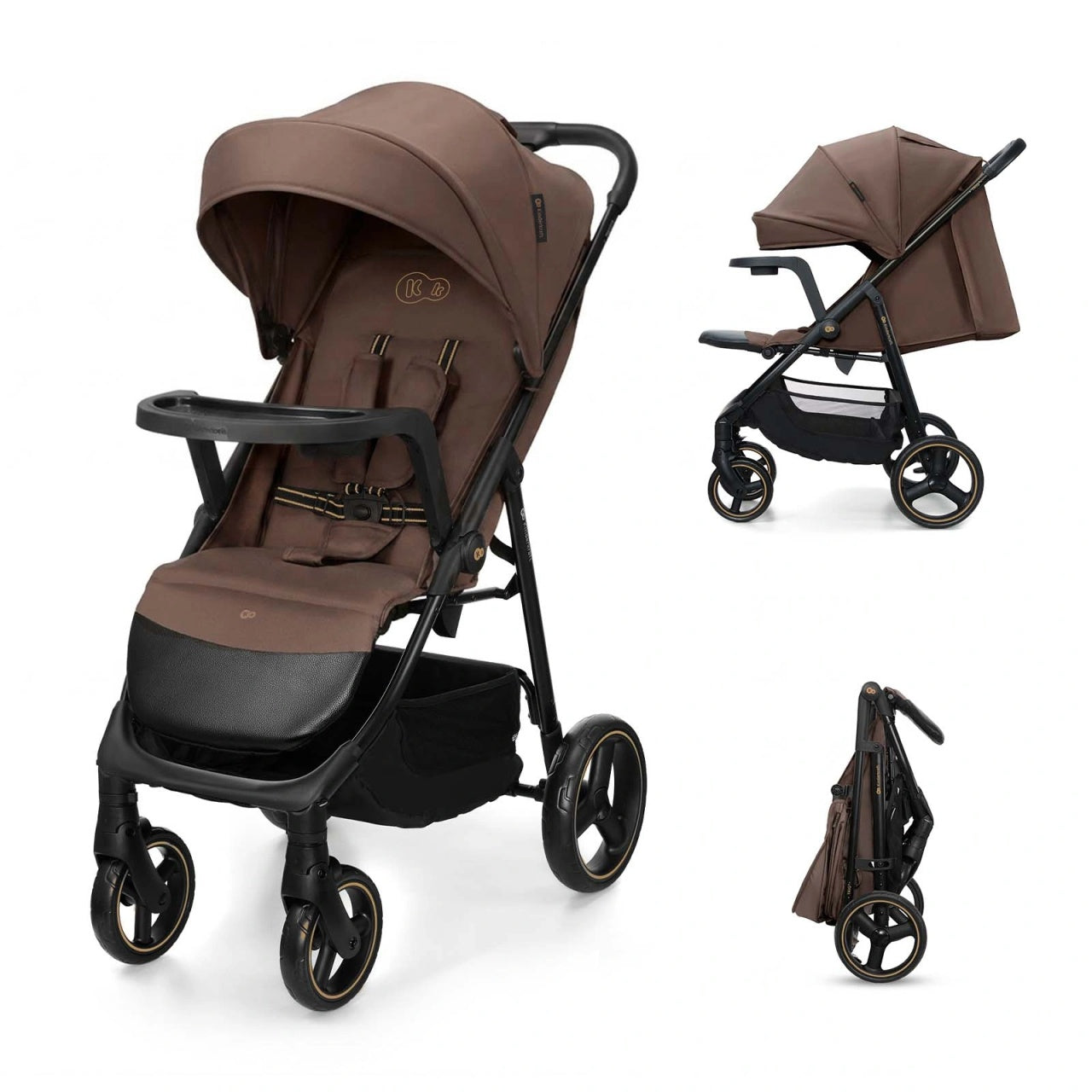 KINDERKRAFT KOLICA ZA BEBE SA TACNOM TRIG 3 BROWN