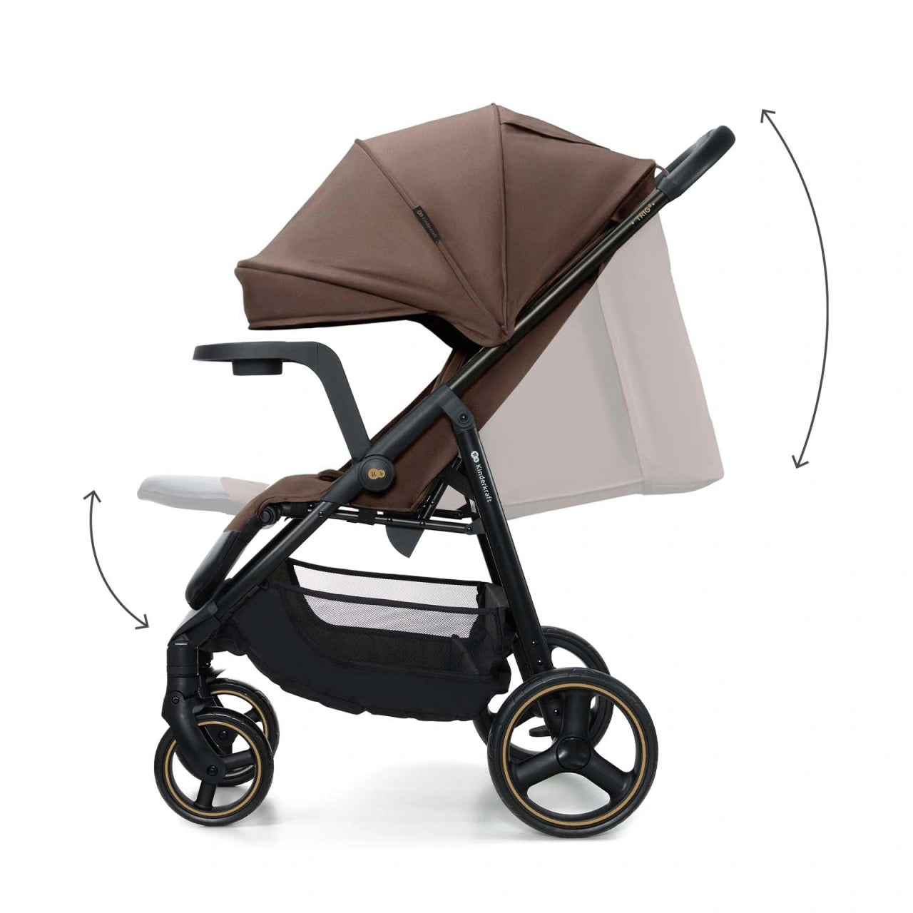 KINDERKRAFT KOLICA ZA BEBE SA TACNOM TRIG 3 BROWN