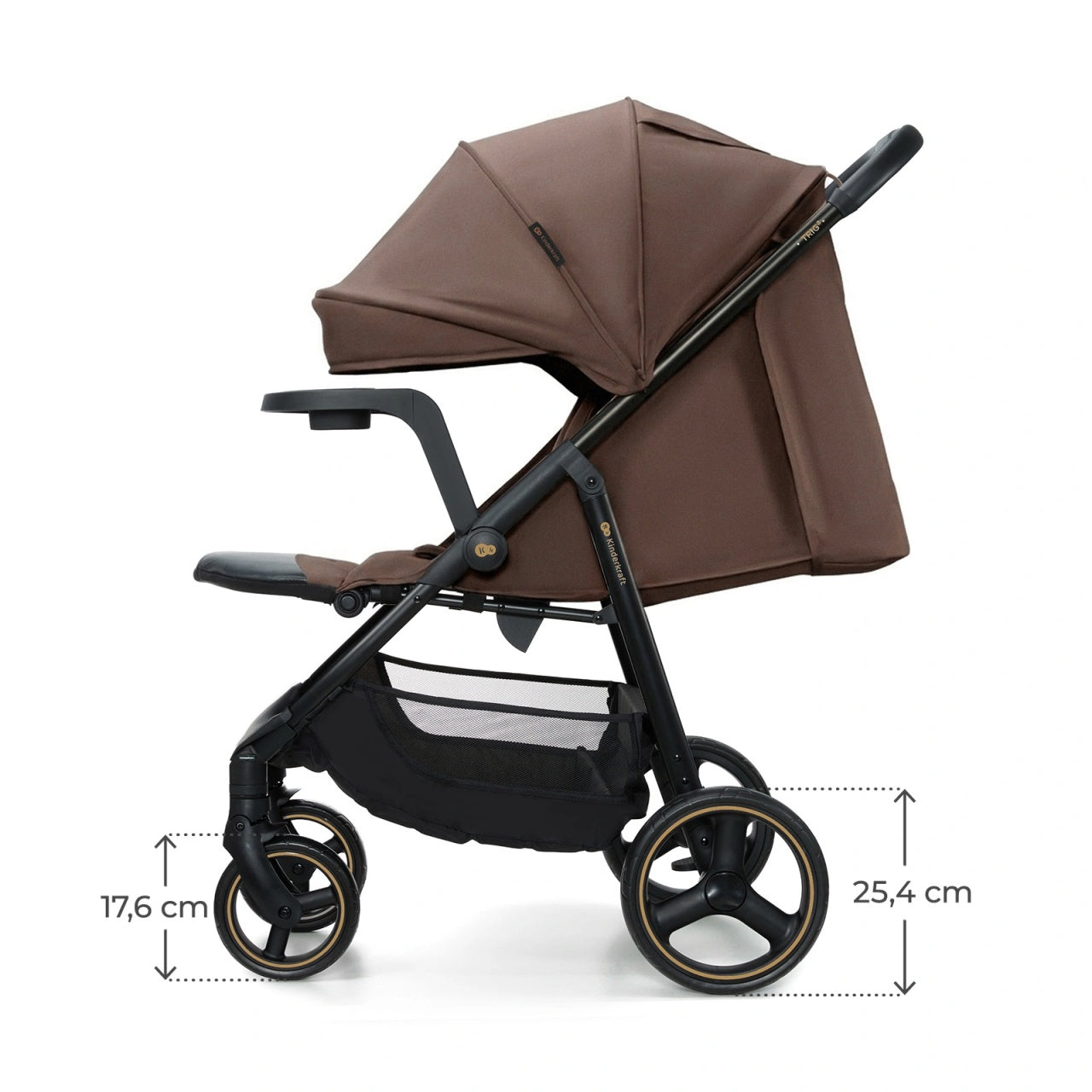 KINDERKRAFT KOLICA ZA BEBE SA TACNOM TRIG 3 BROWN