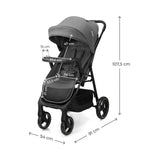 KINDERKRAFT KOLICA ZA BEBE SA TACNOM TRIG 3 GREY