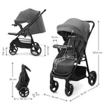 KINDERKRAFT KOLICA ZA BEBE SA TACNOM TRIG 3 GREY