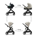 KINDERKRAFT KOLICA ZA BEBE SET 3U1 VESTO 2 BEIGE
