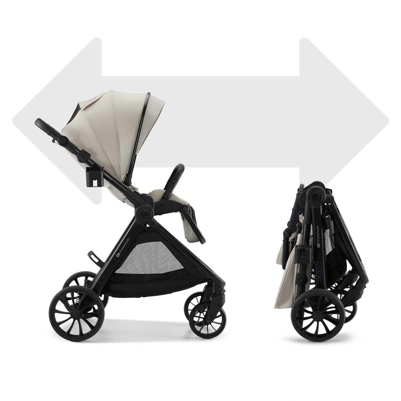 KINDERKRAFT KOLICA ZA BEBE SET 3U1 VESTO 2 BEIGE