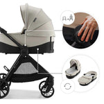KINDERKRAFT KOLICA ZA BEBE SET 3U1 VESTO 2 BEIGE