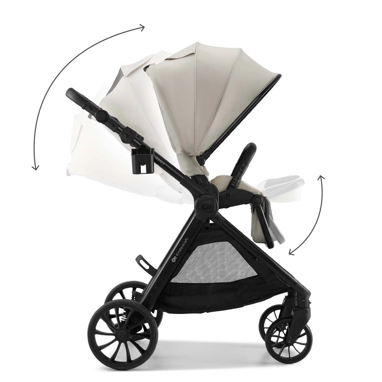 KINDERKRAFT KOLICA ZA BEBE SET 3U1 VESTO 2 BEIGE