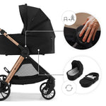 KINDERKRAFT KOLICA ZA BEBE SET 3U1 VESTO 2 BLACK