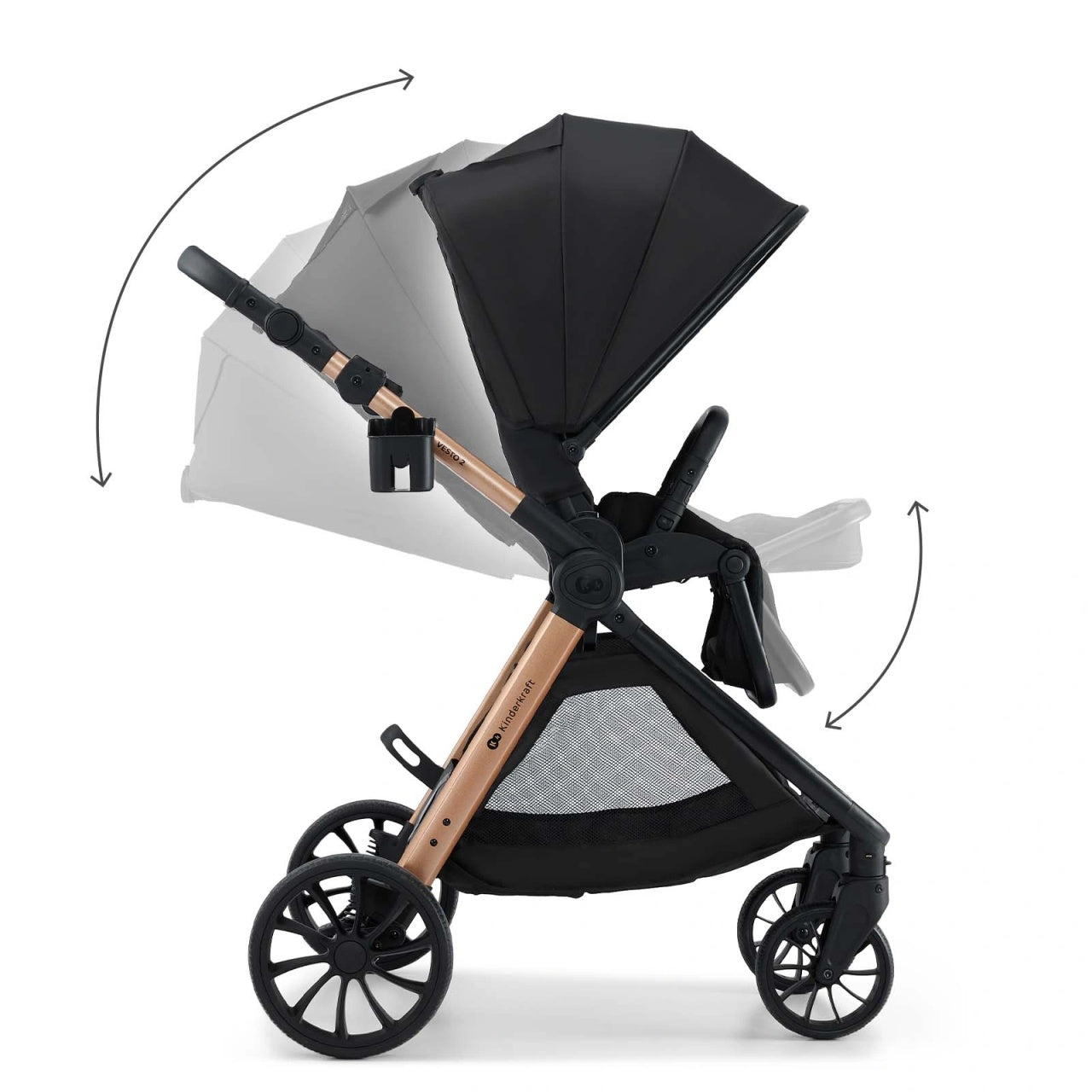 KINDERKRAFT KOLICA ZA BEBE SET 3U1 VESTO 2 BLACK