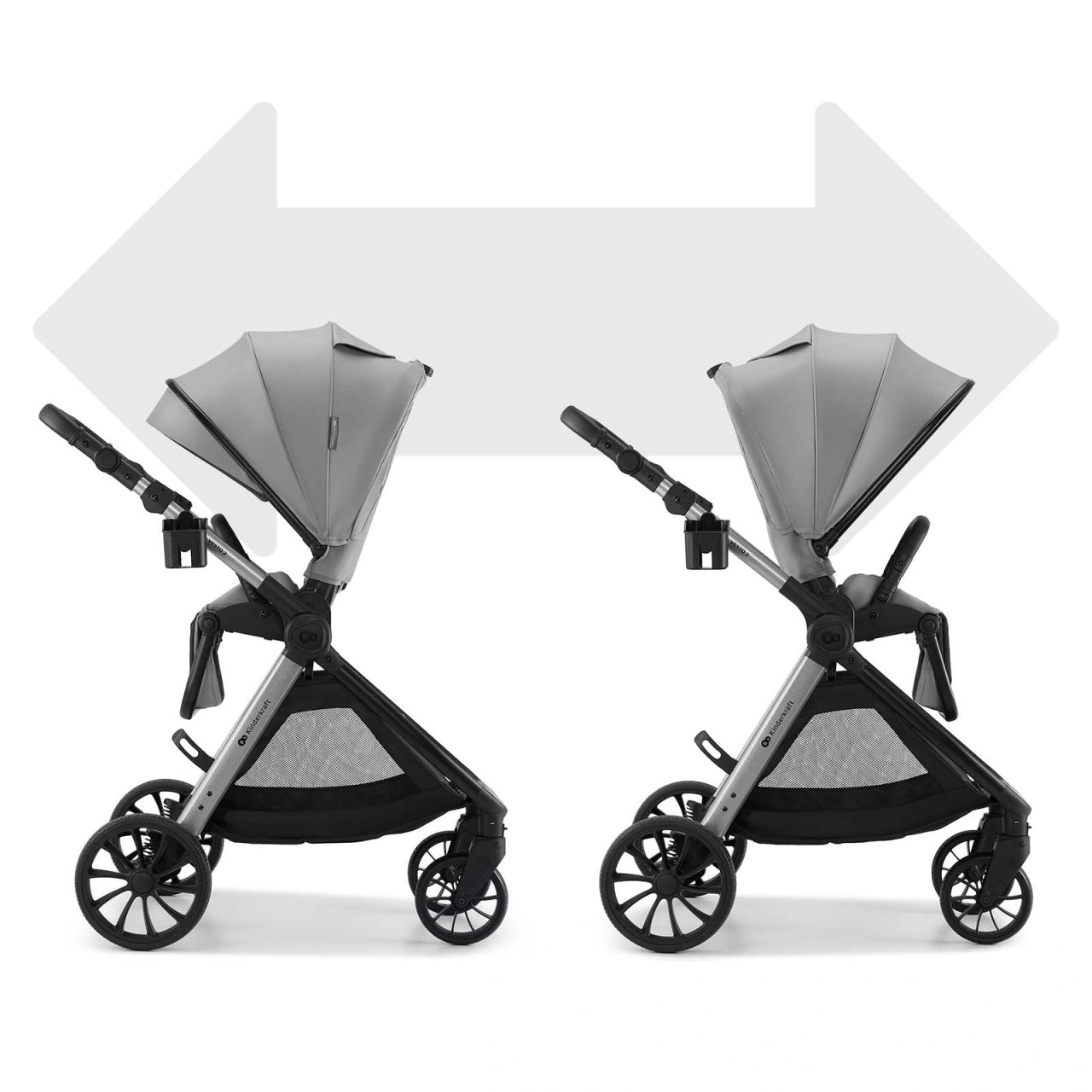 KINDERKRAFT KOLICA ZA BEBE SET 3U1 VESTO 2 GREY