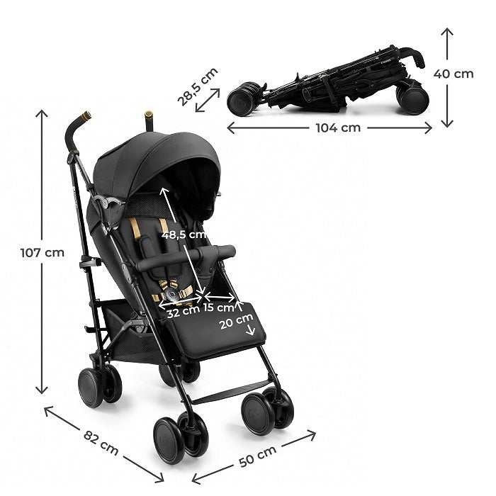 KINDERKRAFT KOLICA ZA BEBE SIESTA 2 BLACK