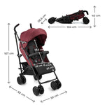 KINDERKRAFT KOLICA ZA BEBE SIESTA 2 BURGUNDY