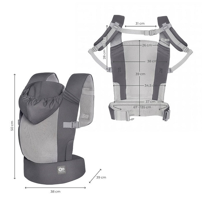 KINDERKRAFT NOSILJKA ZA BEBU CARRYBEE GREY