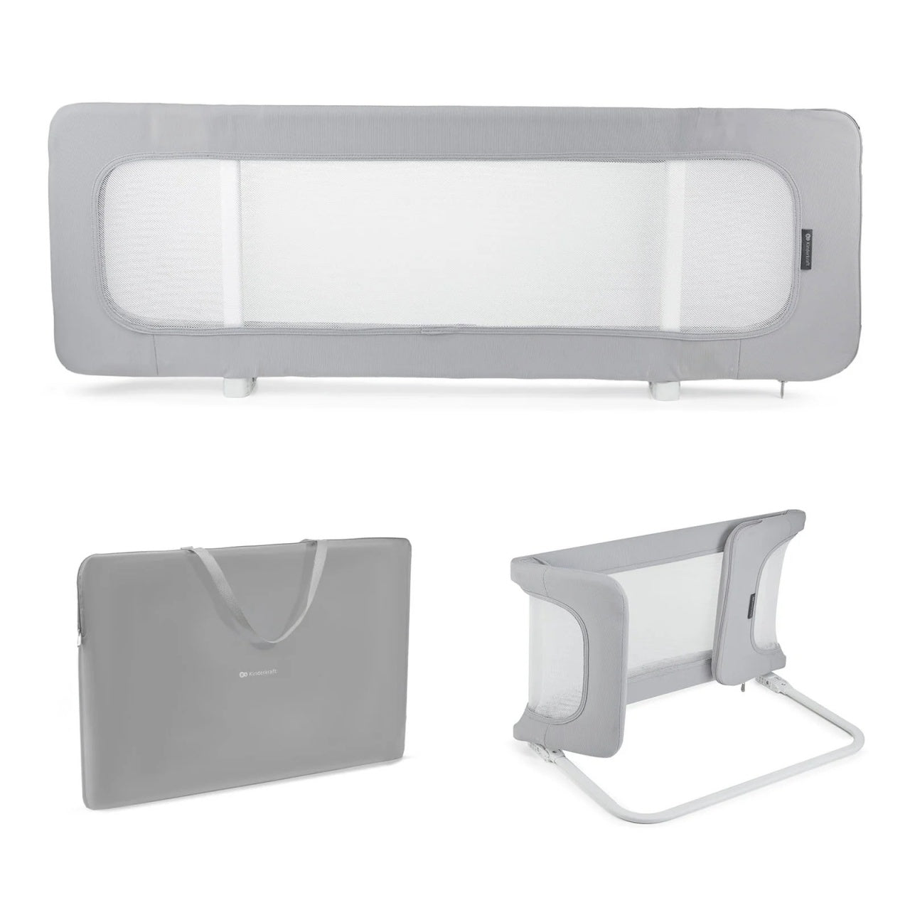 KINDERKRAFT OGRADA ZA KREVET GUARD AND DREAM LIGHT GREY