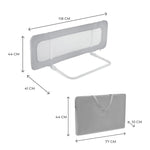 KINDERKRAFT OGRADA ZA KREVET GUARD AND DREAM LIGHT GREY