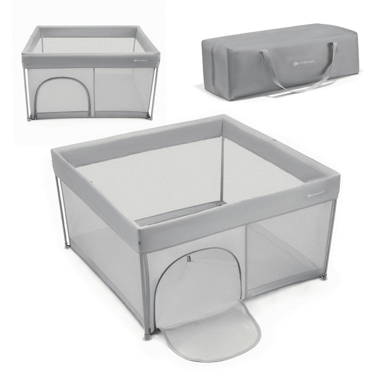 KINDERKRAFT OGRADICA ZA BEBE ZIKI GREY