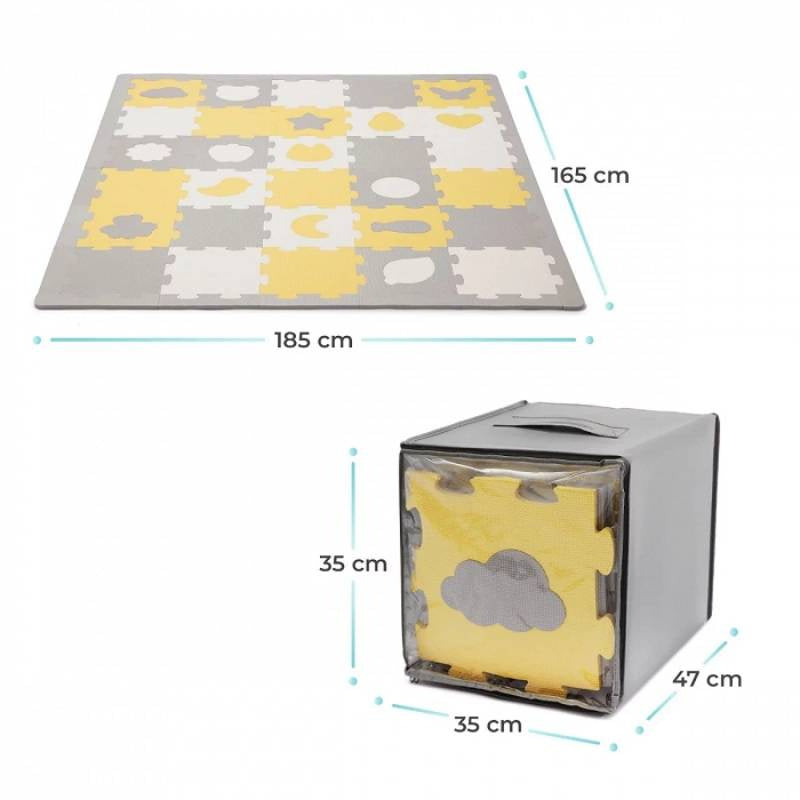 KINDERKRAFT PODLOGA ZA IGRU 3D LUNO SHAPES YELLOW