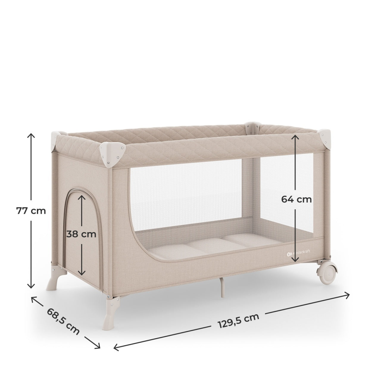 KINDERKRAFT PRENOSIVI KREVETAC 2U1 LEODY UP BEIGE