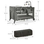 KINDERKRAFT PRENOSIVI KREVETAC JOY 2 DARK GRAY SA DODACIMA